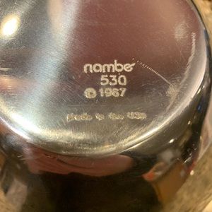 Nambé 530 vintage 1967 Made in USA tri corner bowl silver decor